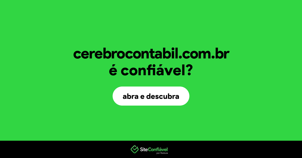 O site cerebrocontabil.com.br é confiável?