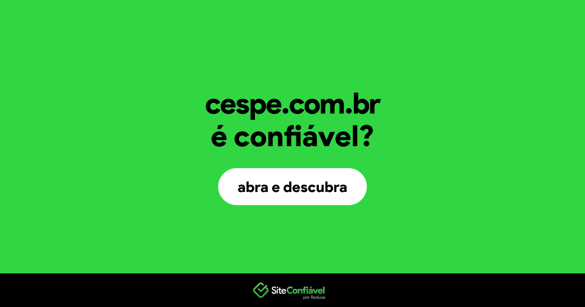 O site cespe.com.br é confiável?