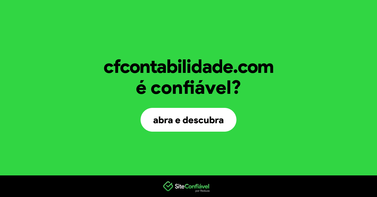 O site cfcontabilidade.com é confiável?