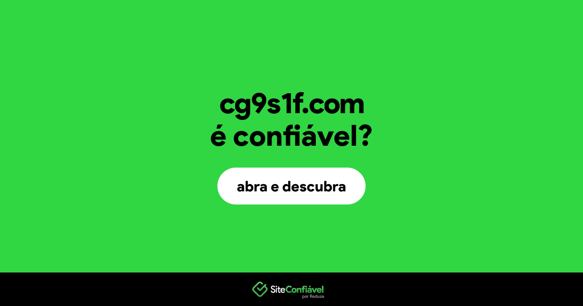 O site cg9s1f.com é confiável?