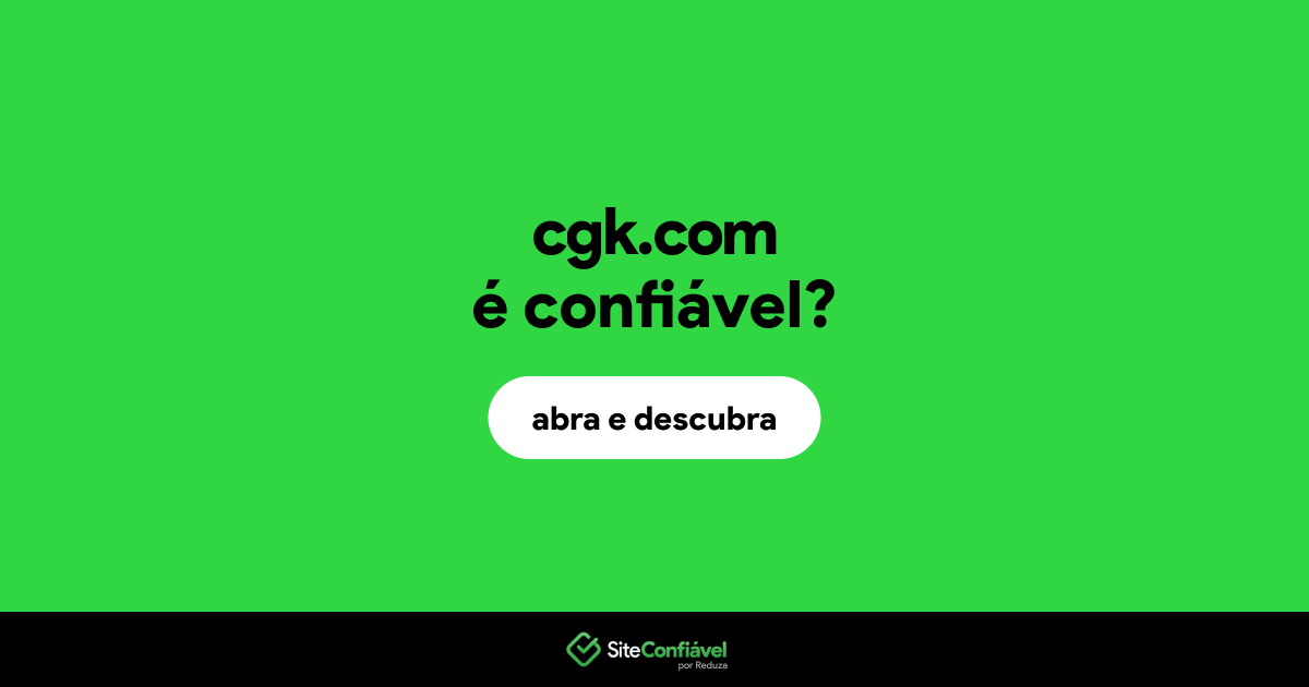 O site cgk.com é confiável?