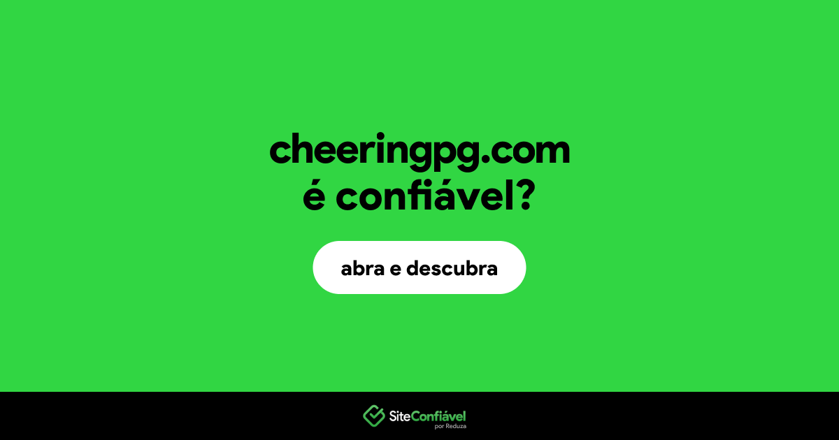 O site cheeringpg.com é confiável?