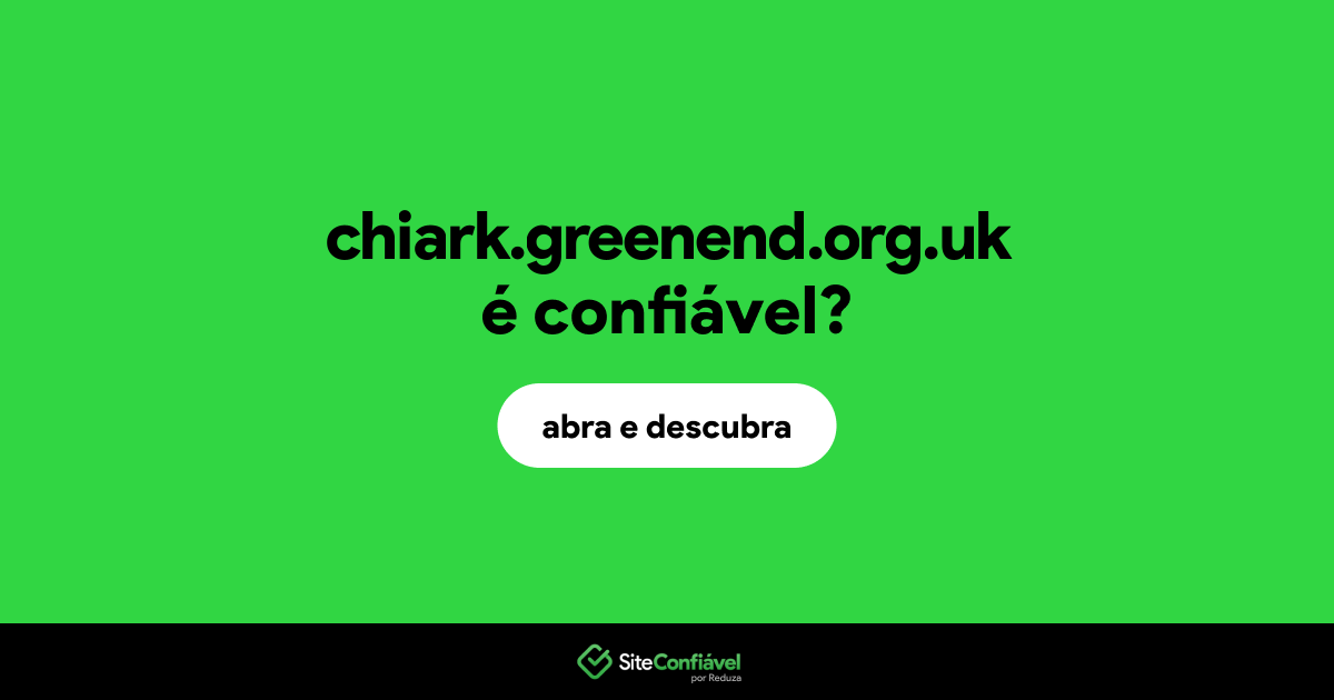O site chiark.greenend.org.uk é confiável?