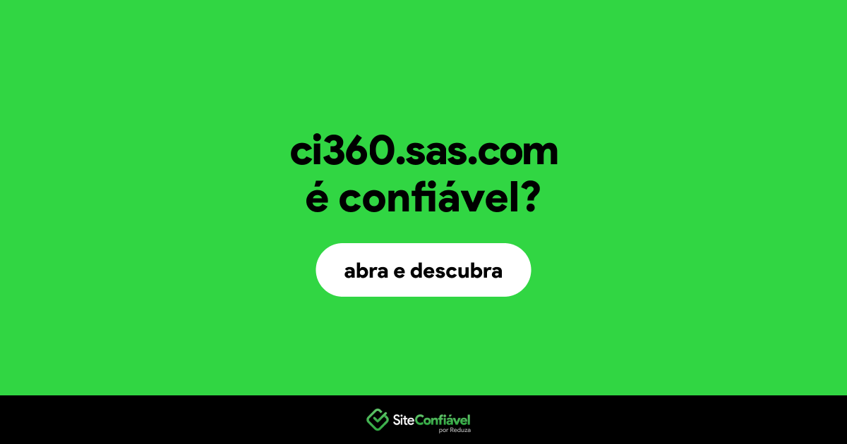 O site ci360.sas.com é confiável?
