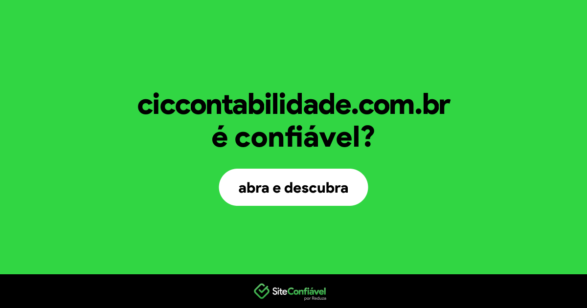 O site ciccontabilidade.com.br é confiável?