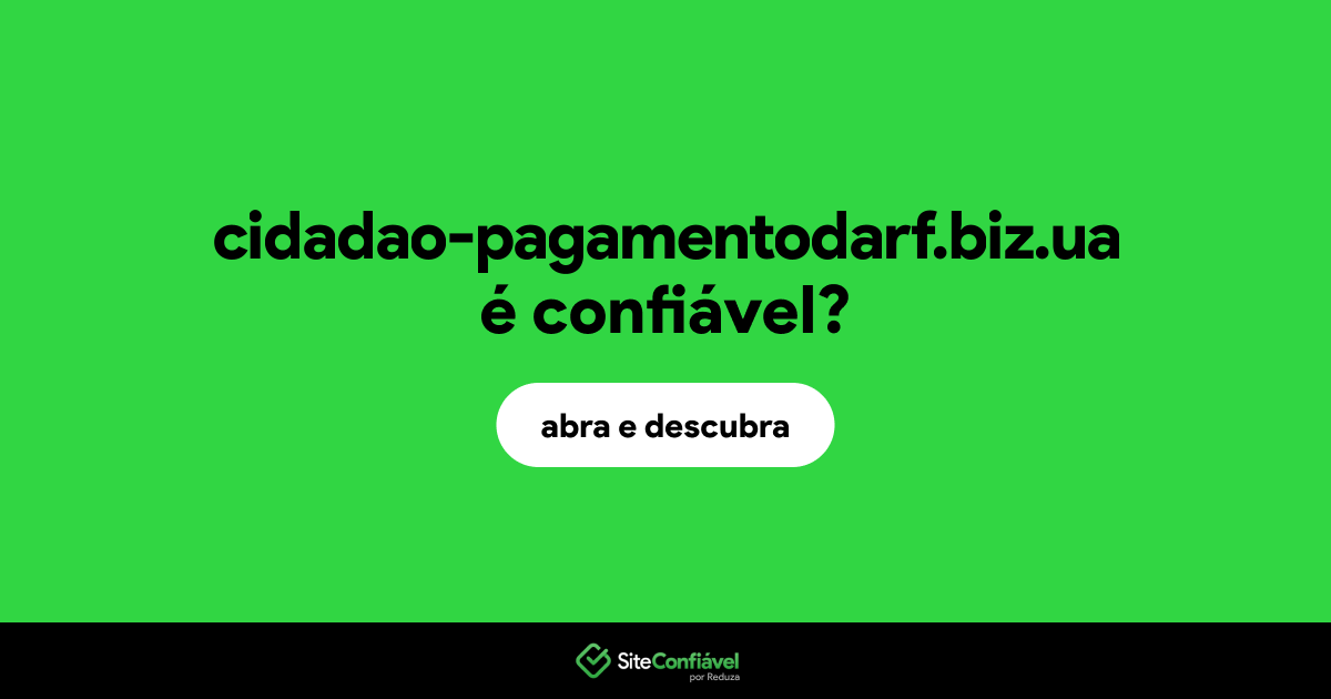 O site cidadao-pagamentodarf.biz.ua é confiável?