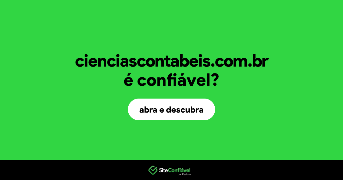 O site cienciascontabeis.com.br é confiável?