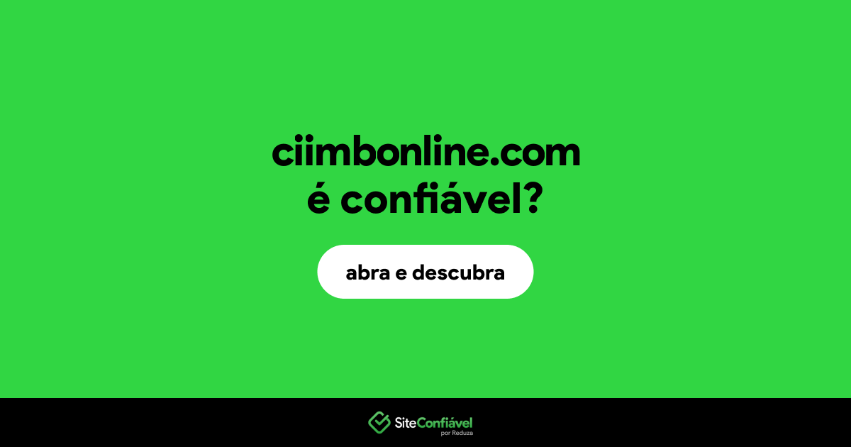 O site ciimbonline.com é confiável?