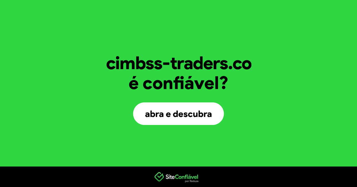 O site cimbss-traders.co é confiável?
