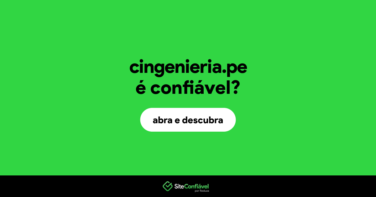 O site cingenieria.pe é confiável?