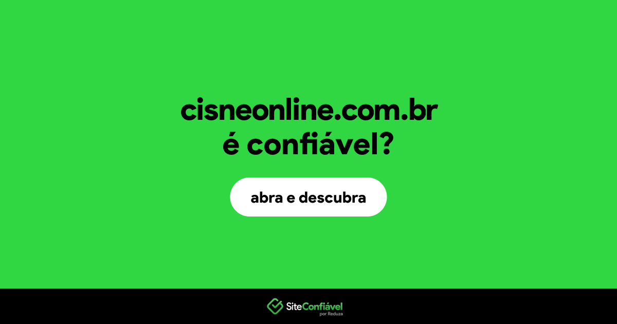O site cisneonline.com.br é confiável?