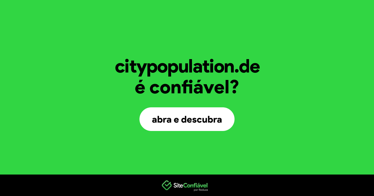 O site citypopulation.de é confiável?