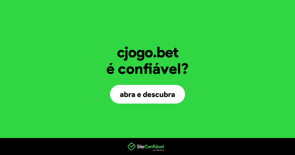 O site cjogo.bet é confiável?