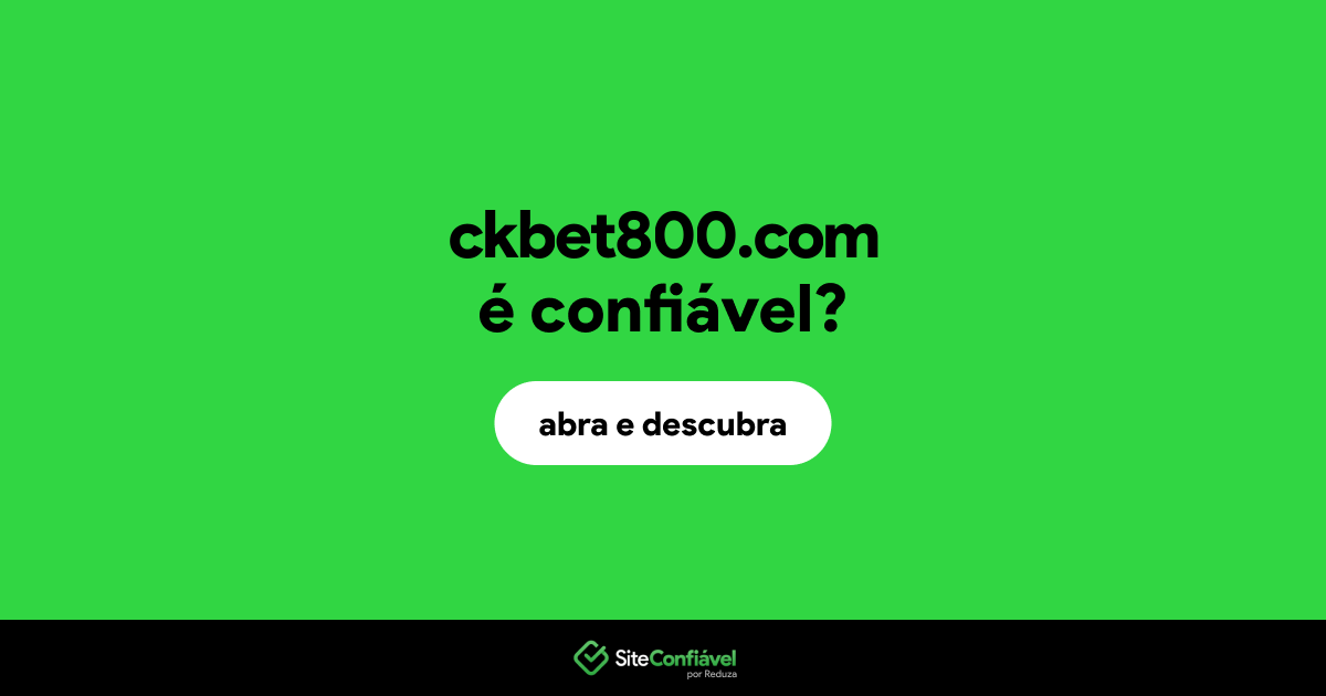 O site ckbet800.com é confiável?