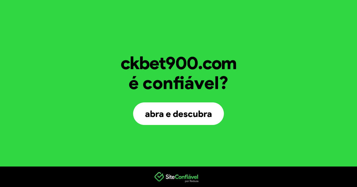 O site ckbet900.com é confiável?
