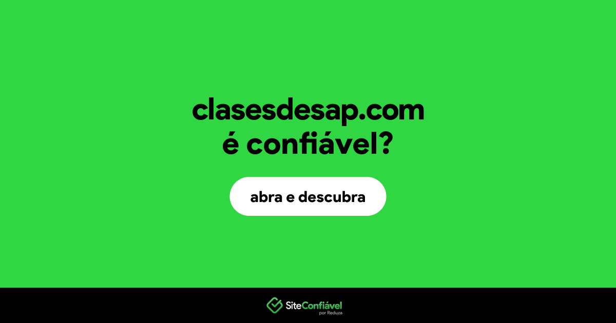 O site clasesdesap.com é confiável?