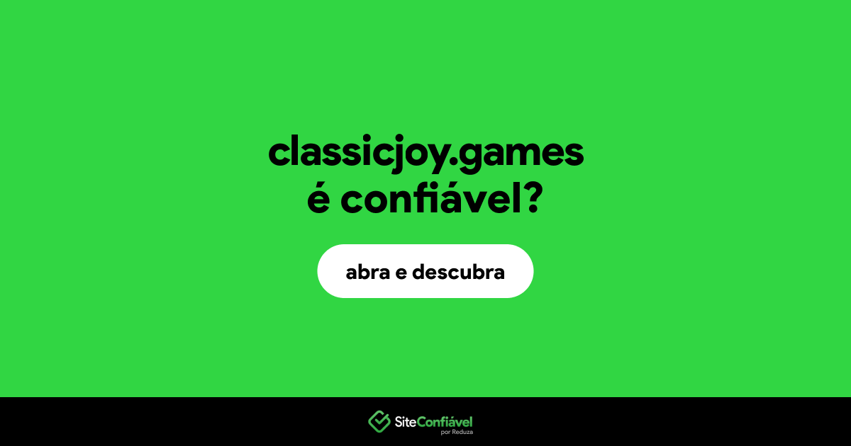 O site classicjoy.games é confiável?