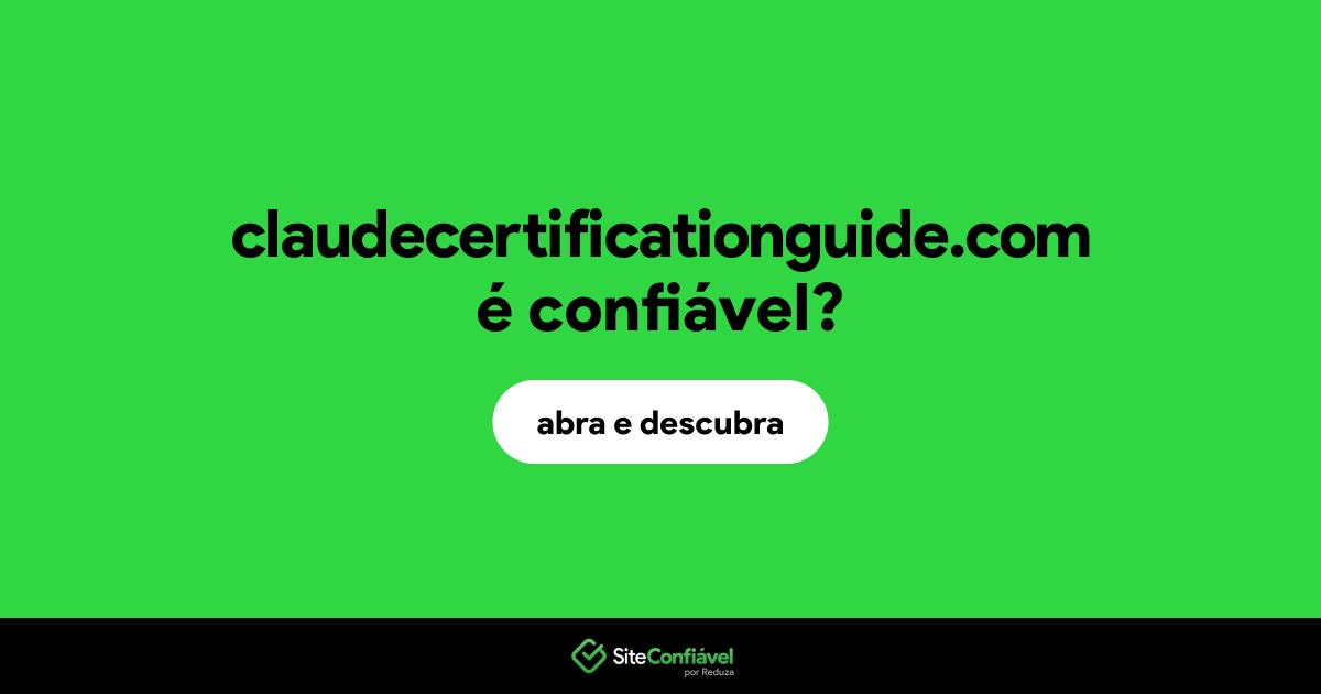 O site claudecertificationguide.com é confiável?