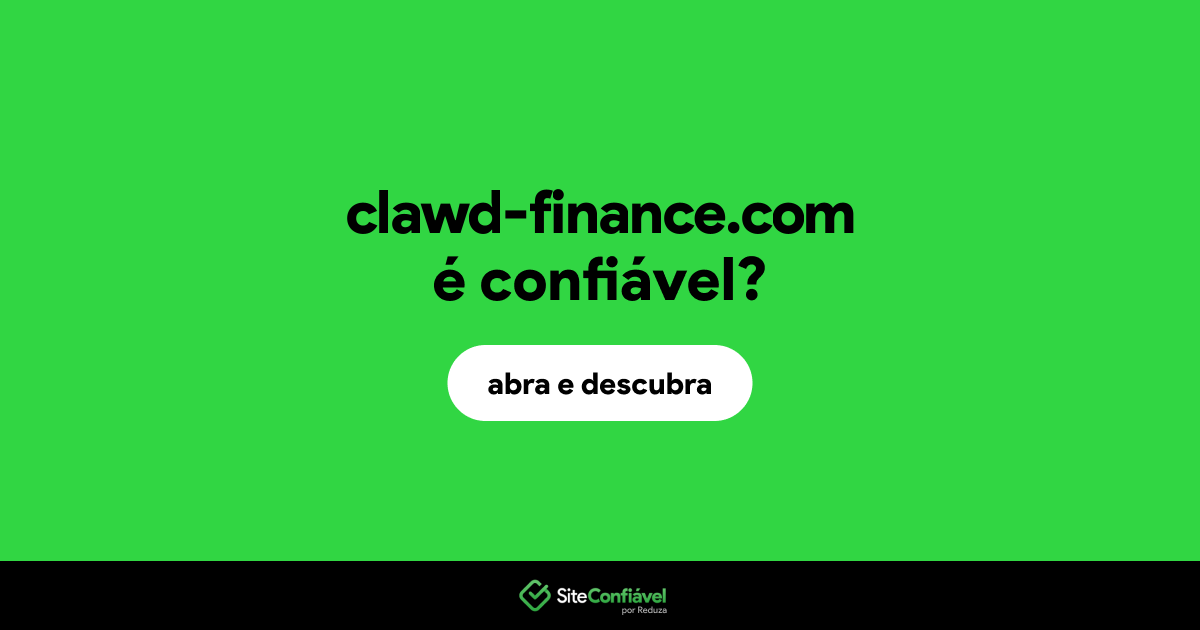 O site clawd-finance.com é confiável?