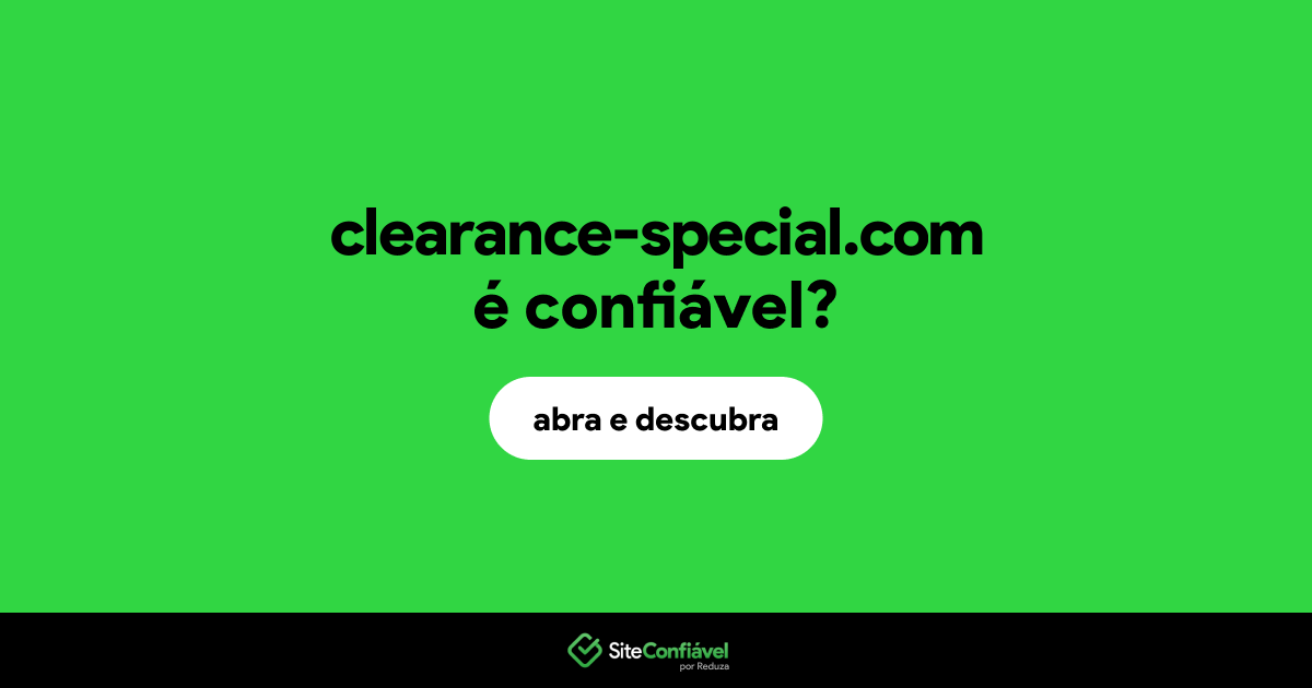 O site clearance-special.com é confiável?
