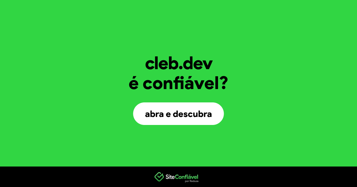 O site cleb.dev é confiável?