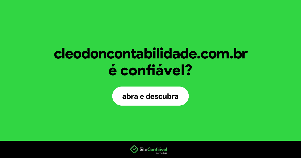 O site cleodoncontabilidade.com.br é confiável?