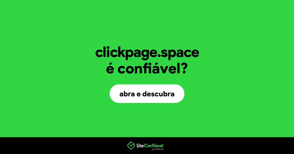 O site clickpage.space é confiável?
