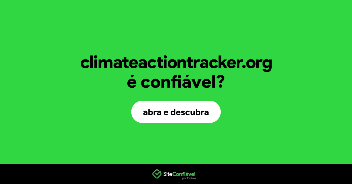 O site climateactiontracker.org é confiável?