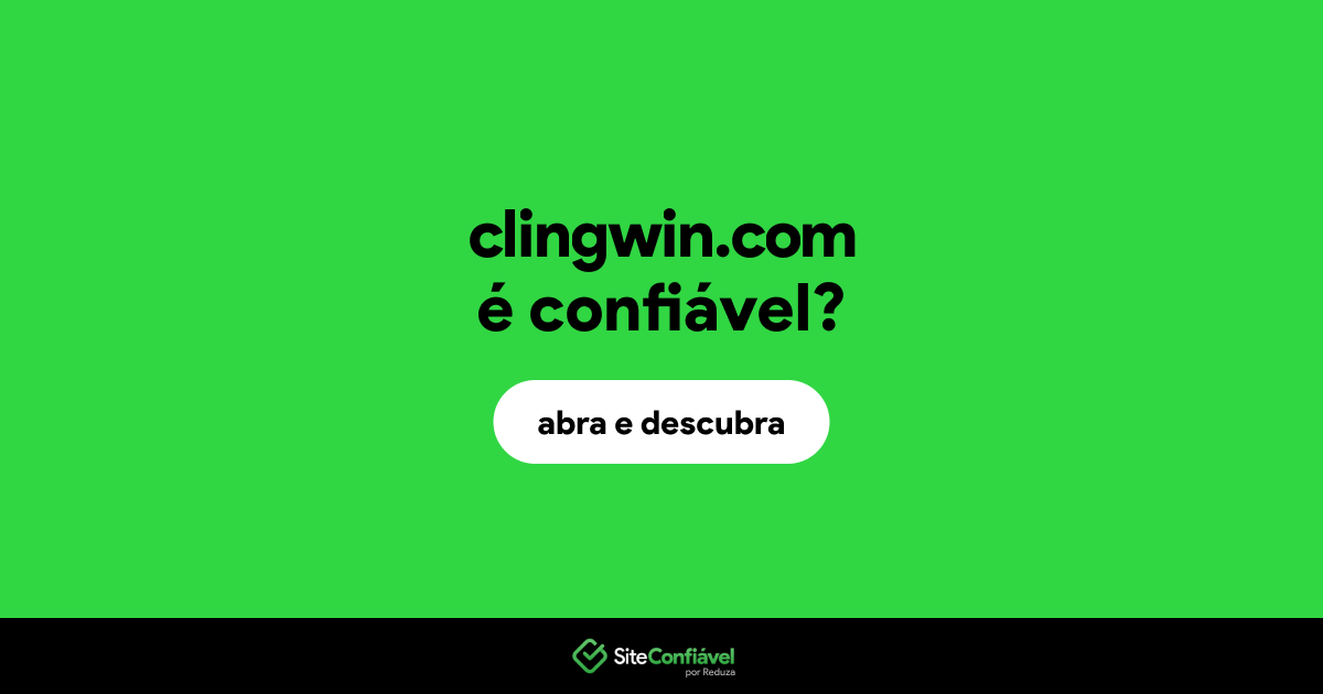O site clingwin.com é confiável?