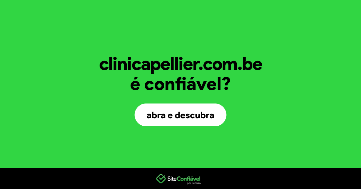 O site clinicapellier.com.be é confiável?