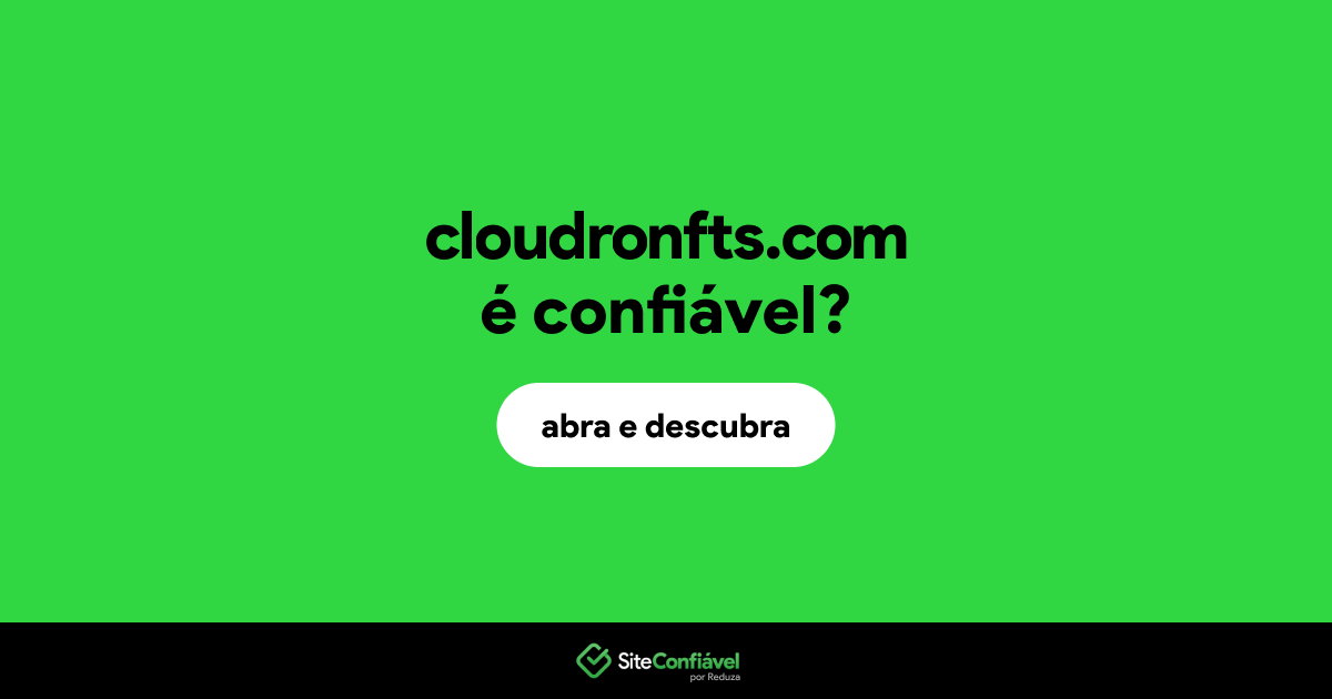O site cloudronfts.com é confiável?