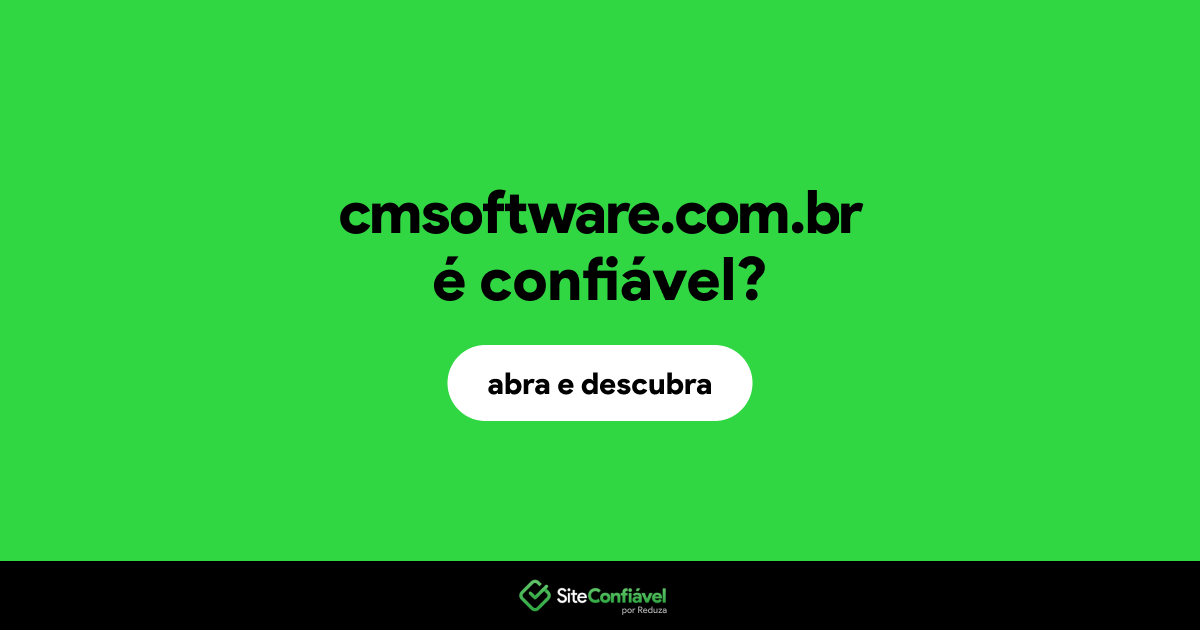 O site cmsoftware.com.br é confiável?