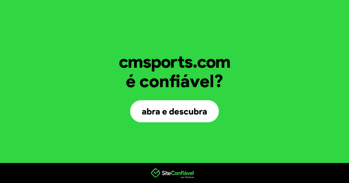 O site cmsports.com é confiável?