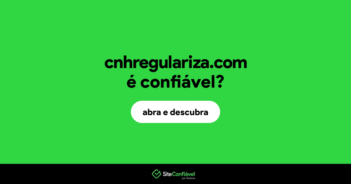 O site cnhregulariza.com é confiável?