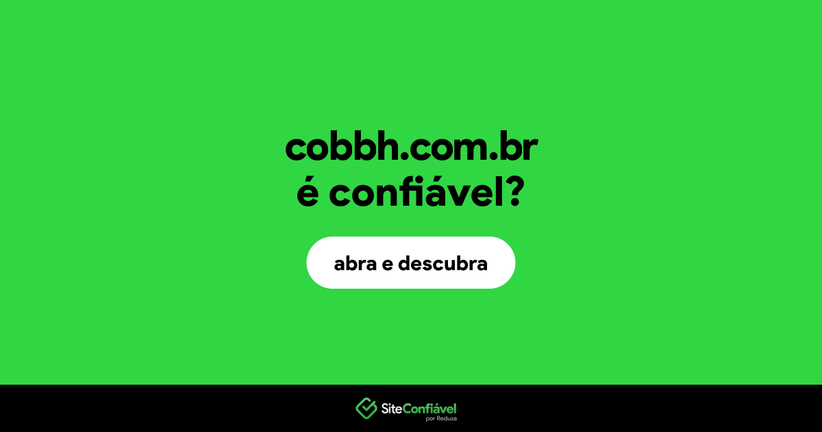 O site cobbh.com.br é confiável?
