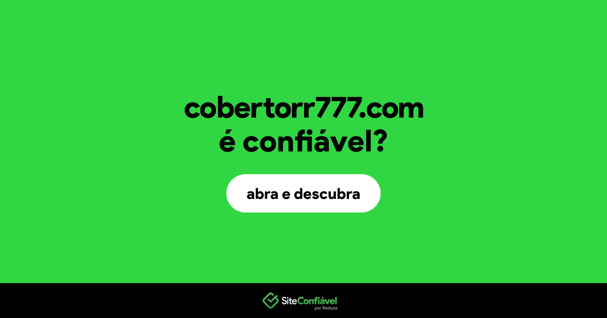 O site cobertorr777.com é confiável?