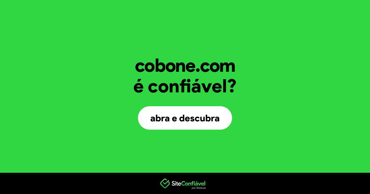 O site cobone.com é confiável?