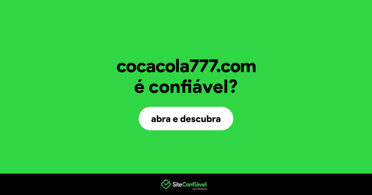 O site cocacola777.com é confiável?