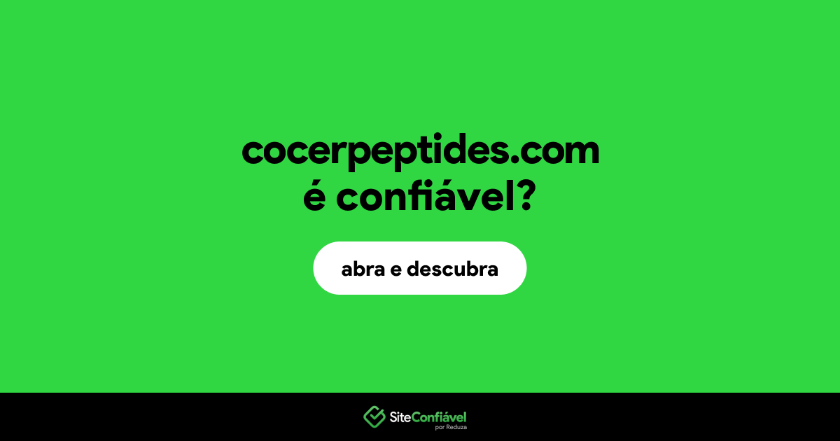 O site cocerpeptides.com é confiável?