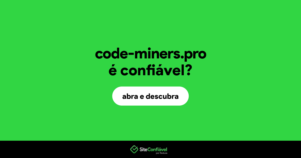 O site code-miners.pro é confiável?