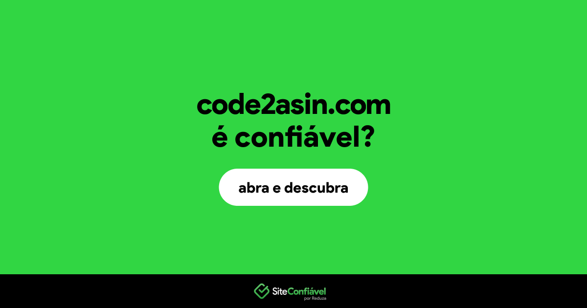 O site code2asin.com é confiável?