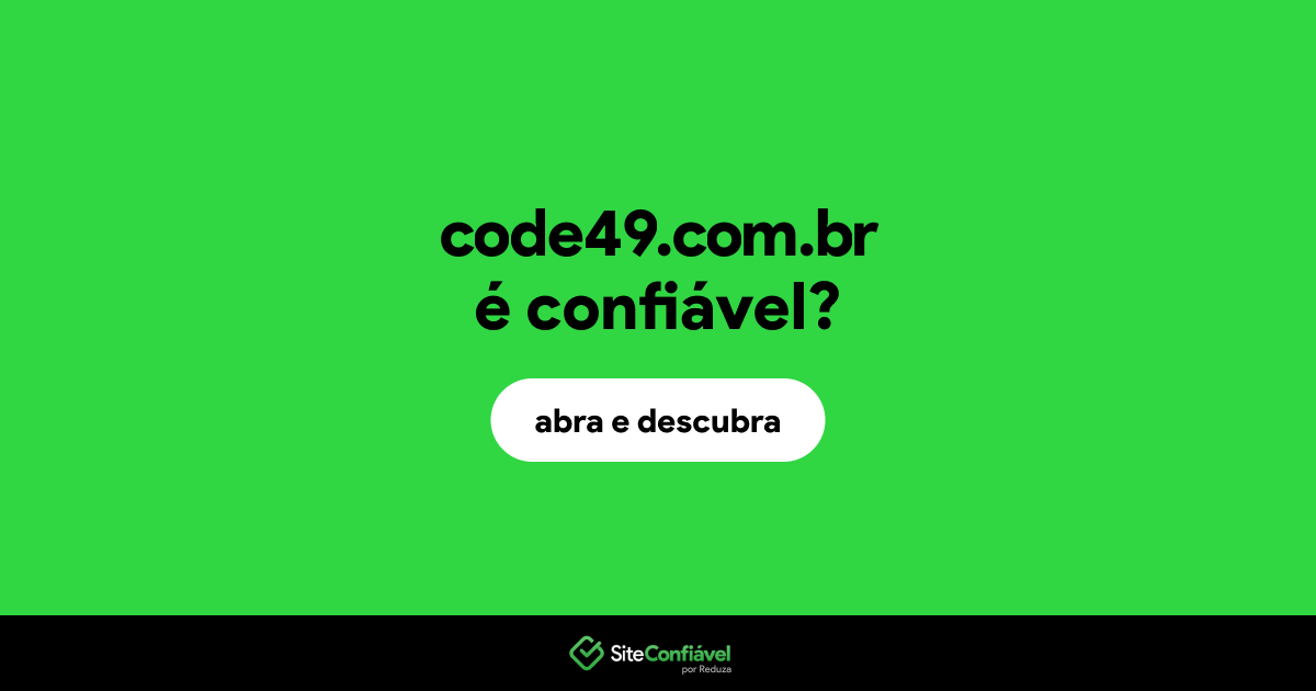 O site code49.com.br é confiável?