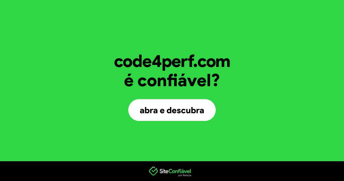 O site code4perf.com é confiável?
