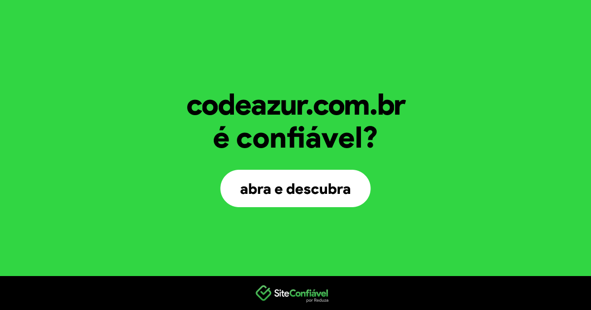 O site codeazur.com.br é confiável?