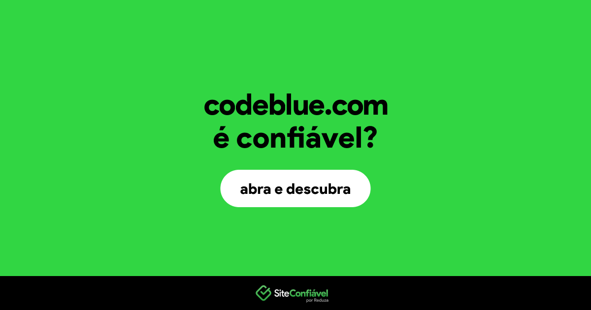 O site codeblue.com é confiável?