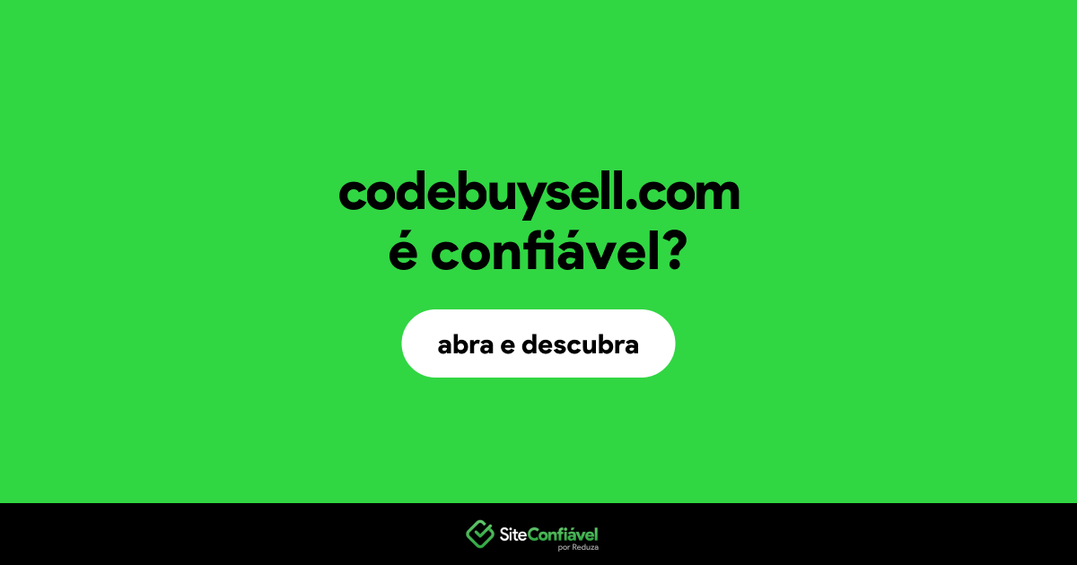 O site codebuysell.com é confiável?