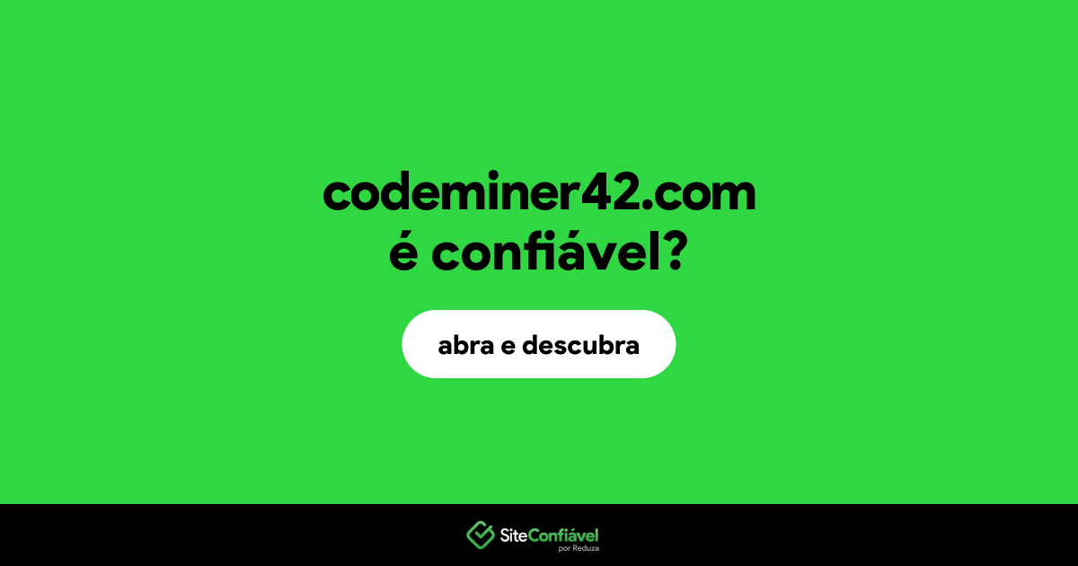 O site codeminer42.com é confiável?
