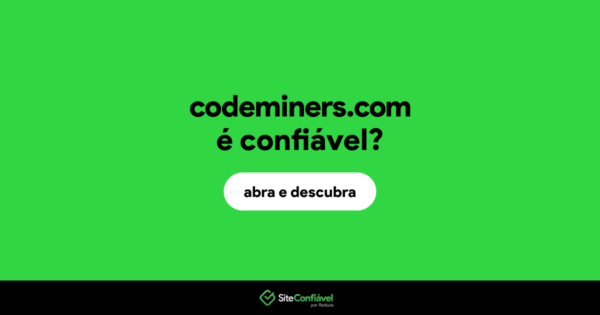O site codeminers.com é confiável?