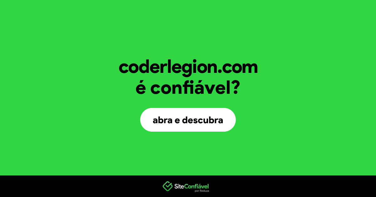 O site coderlegion.com é confiável?