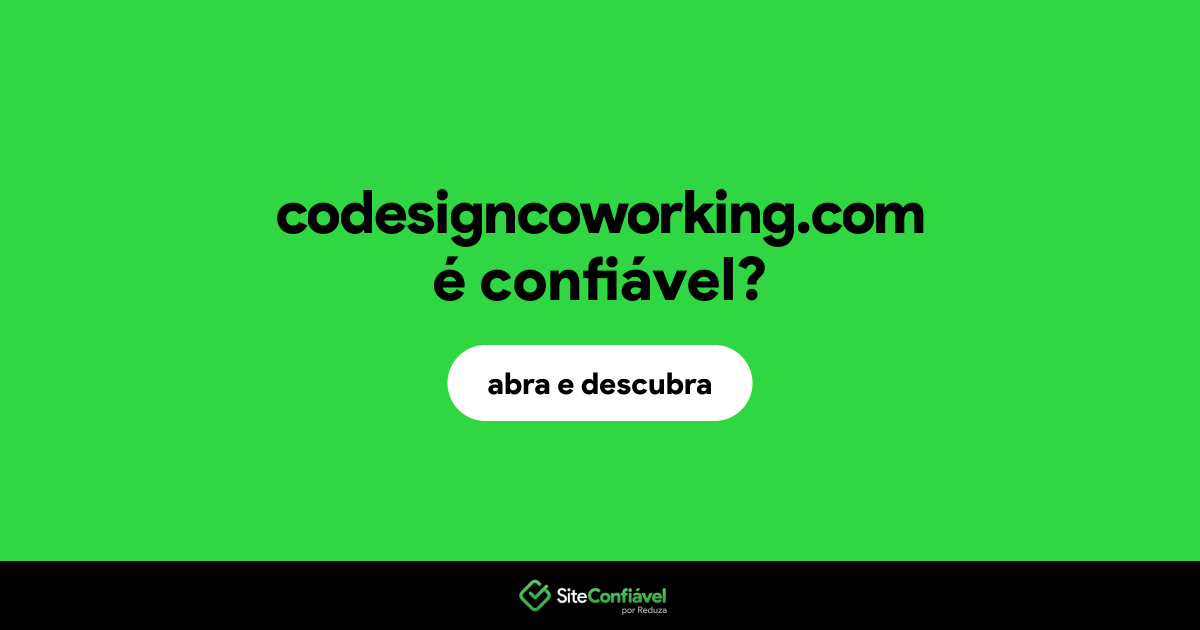 O site codesigncoworking.com é confiável?